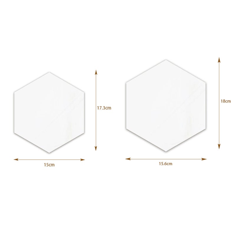 Decorative Wall Mirror: 173-150mm Hexagon Shape - Safe Shatterproof Plastic High Definition Reflective Surface for Home Living Room Bedroom Bathroom DIY Decor - Image 2
