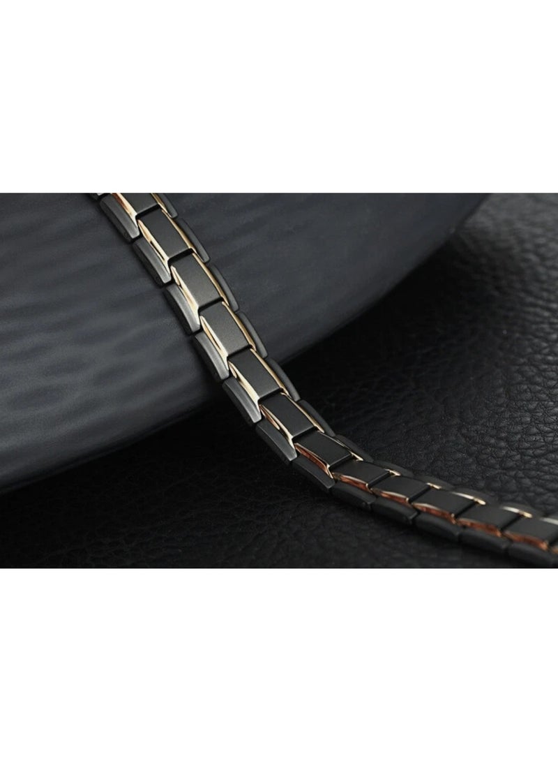 لاتين سوار رجالي من الفولاذ المقاوم للصدأ مزود بمغناطيس وسلسلة مغناطيسية - Image 3