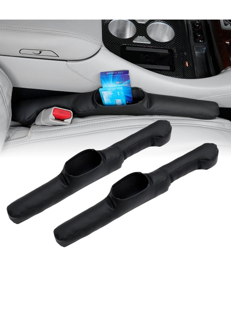 SYOSI 2Pcs Car Seat Gap Filler Upgraded Seat Gap Filler Organizer Prevent Things from Dropping Extra Storage Box Universal Fit Durable Material No Peculiar Smell for Car SUV Truck and Van Black - Image 1