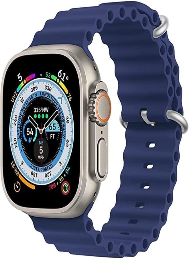 Generic - Compatible with Apple Watch 8 Ultra / 7/6/5/4/3/SE (Navy, 42/44/45/4/4/4/49) - Image 1