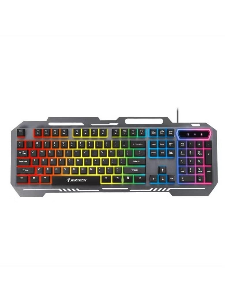 Slim Wired Gaming Keyboard and Mouse Combo – Ergonomic Design with RGB Rainbow Backlight – KM960 for PC & Laptop  - Image 2