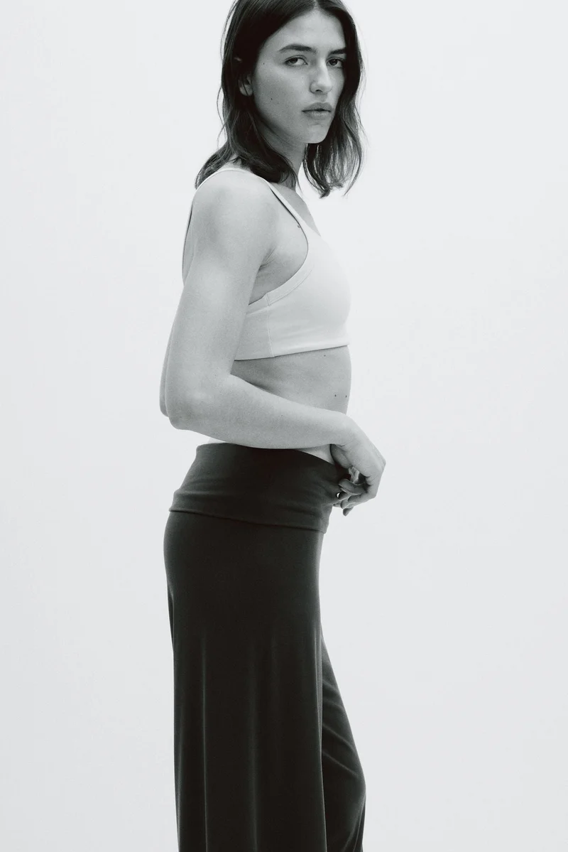 H&M  Foldover-waist sports trousers for Women | Best Price UAE