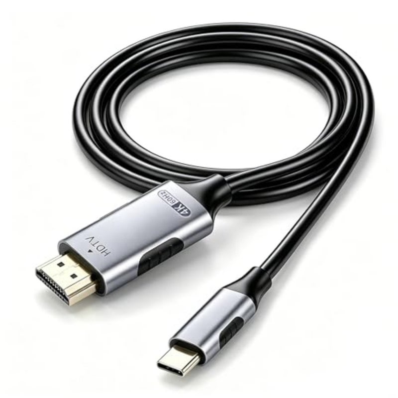 McBazzle USB C to HDMI Cable 3M 4K@60Hz, Type C to HDMI Adapter Cable for MacBook Pro/Air, iPad Pro, Samsung Galaxy S24/S23, Surface - Plug and Play, Aluminum Body - Image 1