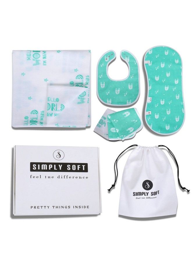 Simply Soft Newborn Baby Gifts I 100% Organic Cotton Newborn Baby Products I Pack Of 5 Newborn Baby Clothes I New Born Baby Gift Hamper I New Mom Gifts - Image 2