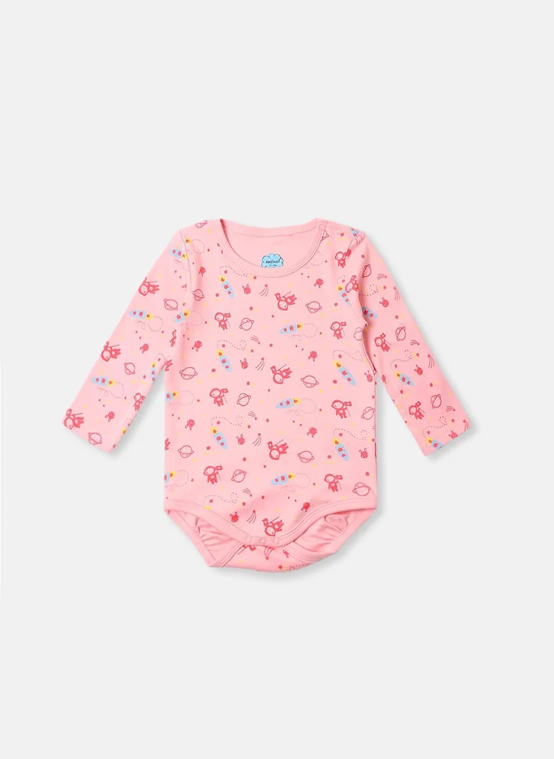 Nautinati Nautinati's Infants' Cotton Interlock Space Print Onesie With Beanie