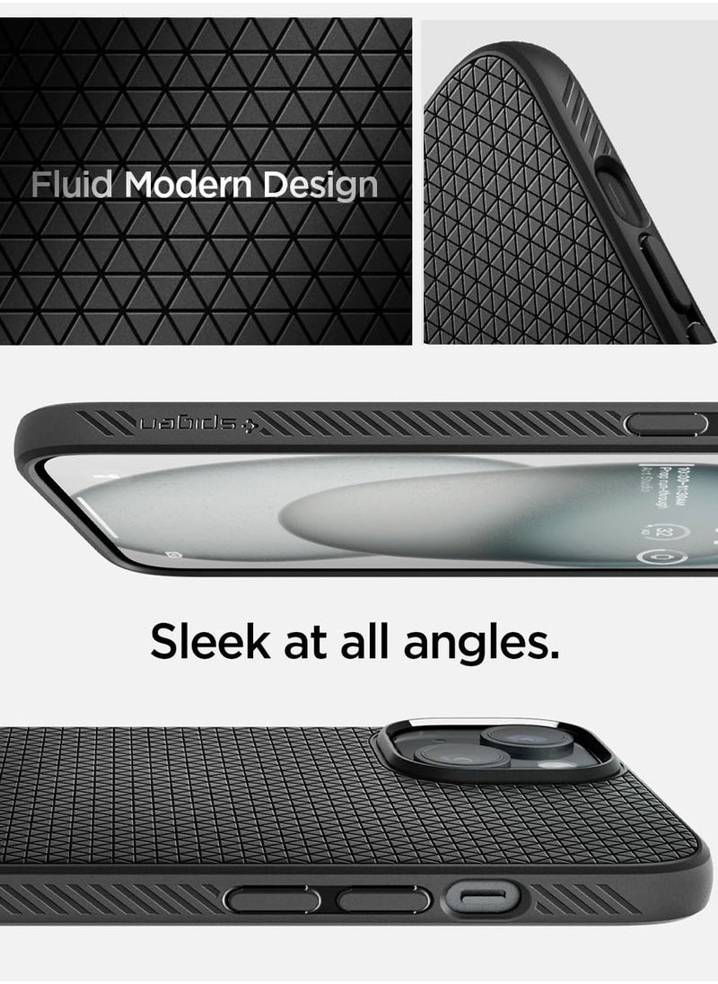 Spigen Liquid Air for iPhone 15 Case Cover - Matte Black  - Image 3