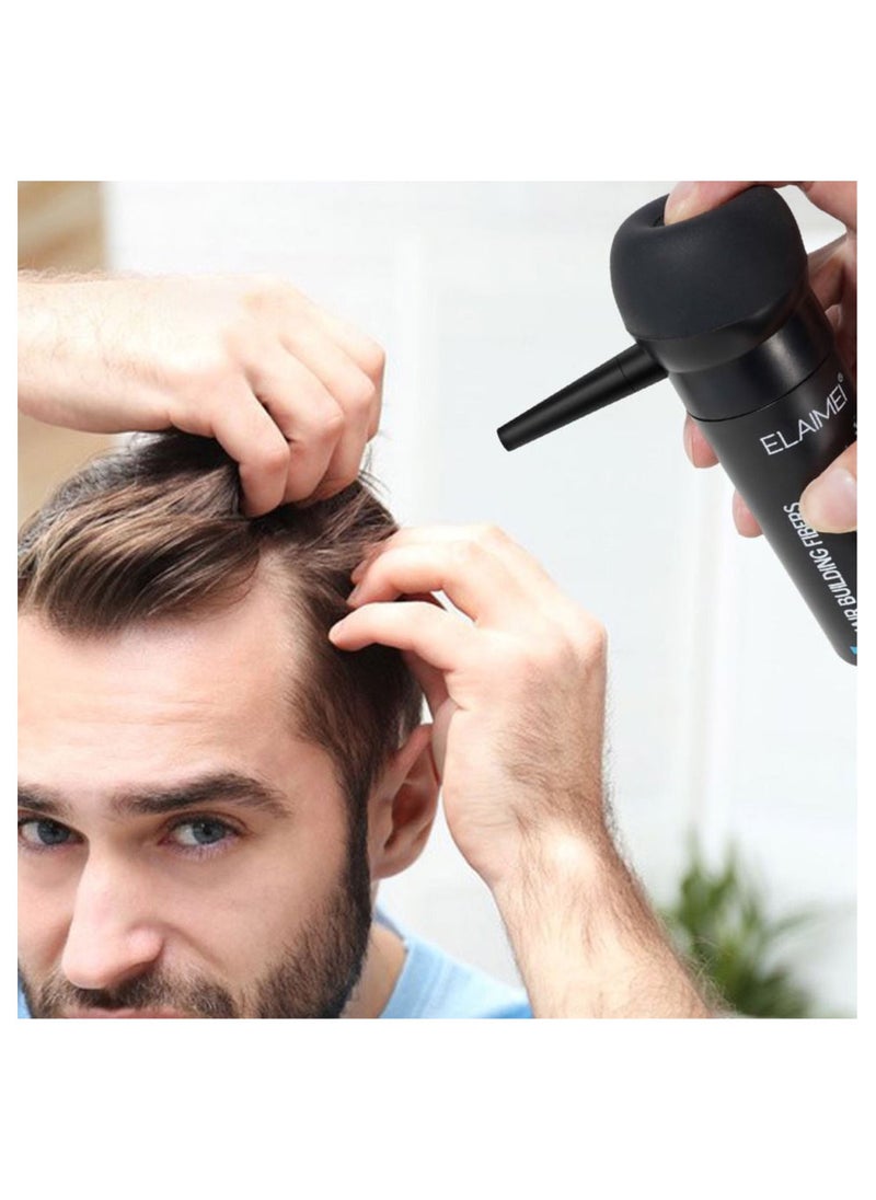 Elaimei Hair Thickening Fibers with Free Applicator Black  - Image 4