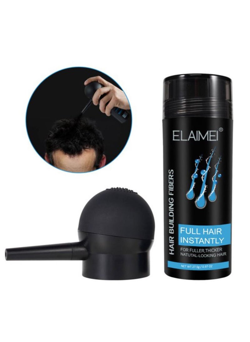 Elaimei Hair Thickening Fibers with Free Applicator Black  - Image 5