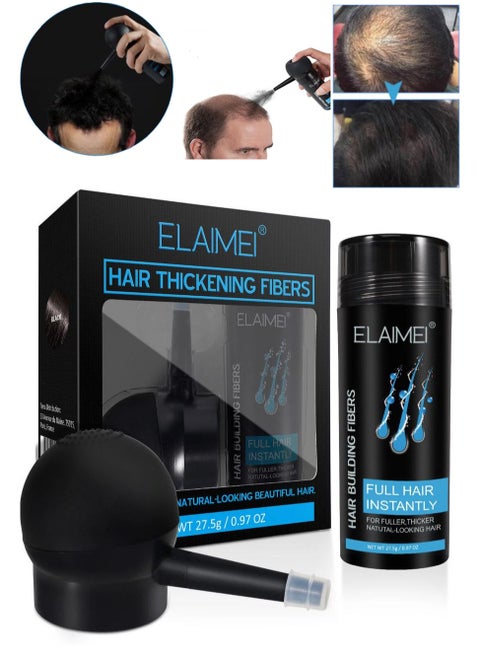 Hair Thickening Fibers with Free Applicator Black