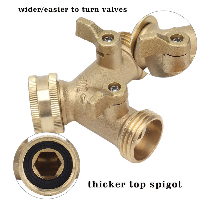 Hose Splitter Good Sealing Y Type Garden Water Distributor for Irrigating Plants Washing Cars - Image 4
