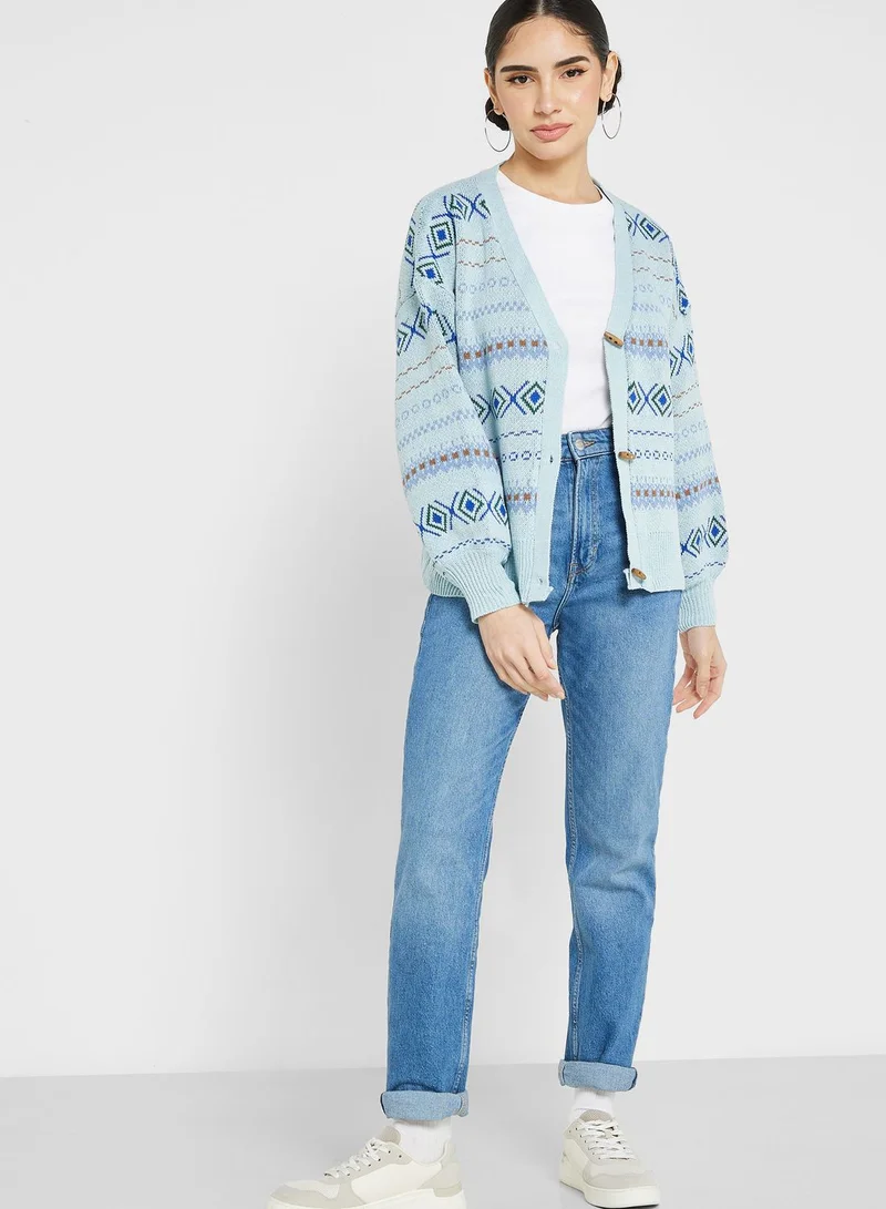 Ginger Aztec Print Cardigan