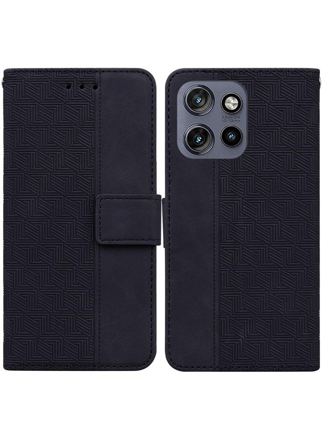 S-TOP Case For Motorola Edge 50 Neo 5G Global Geometric Embossed Leather Phone Case - Image 1