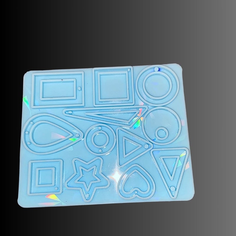 Snoogg SNOOGG Geometric Shapes Silicone Mold Epoxy Resin Eco Gypsum Alternate to Jesmonite Casting for Jewelry Earrings Pendants Charms and DIY Craft Kits - Image 2