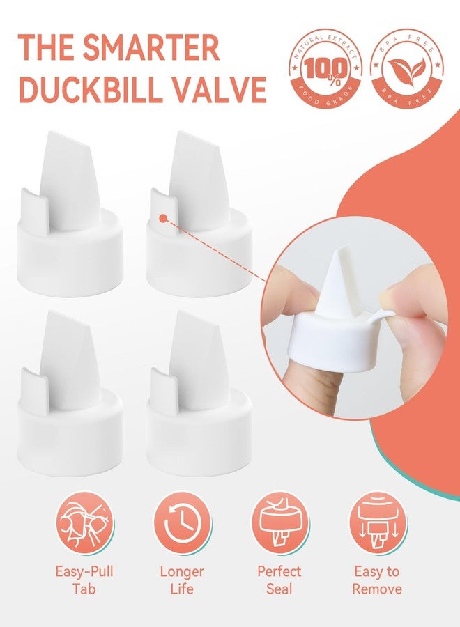 MilkFlow 8 Count Duckbill Valves for Spectra S1 S2 9 Plus Synergy Gold & Medela Pumps, Replacement Duckbill Valve Parts with Same Suction as Original (8 Pack) - Image 4