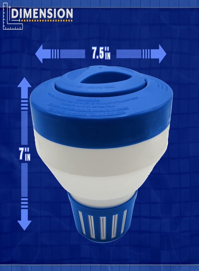 Poolzilla Deluxe Chlorine Feeder, Adjustable Collar Design for Optimal Dispersion, Can Hold Chlorine Tablets up to 3” - Image 2