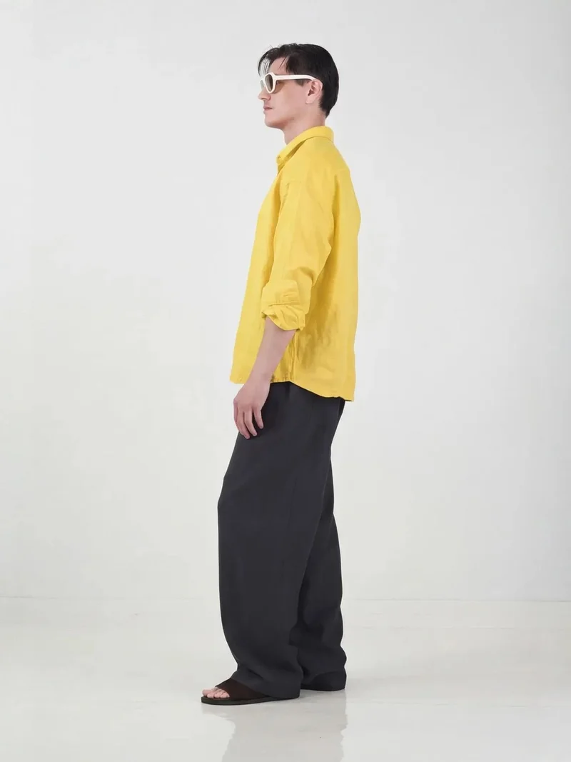 Giesto GIESTO Men's Oversized Linen Shirt