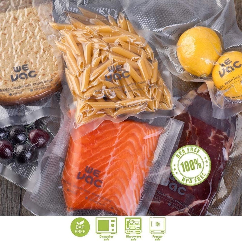 Wevac Vacuum Sealer Bags 100 Quart 8x12 Inch for Food Saver, Seal a Meal, Weston. Commercial Grade, BPA Free, Heavy Duty, Great for vac storage, Meal Prep or Sous Vide - Image 5