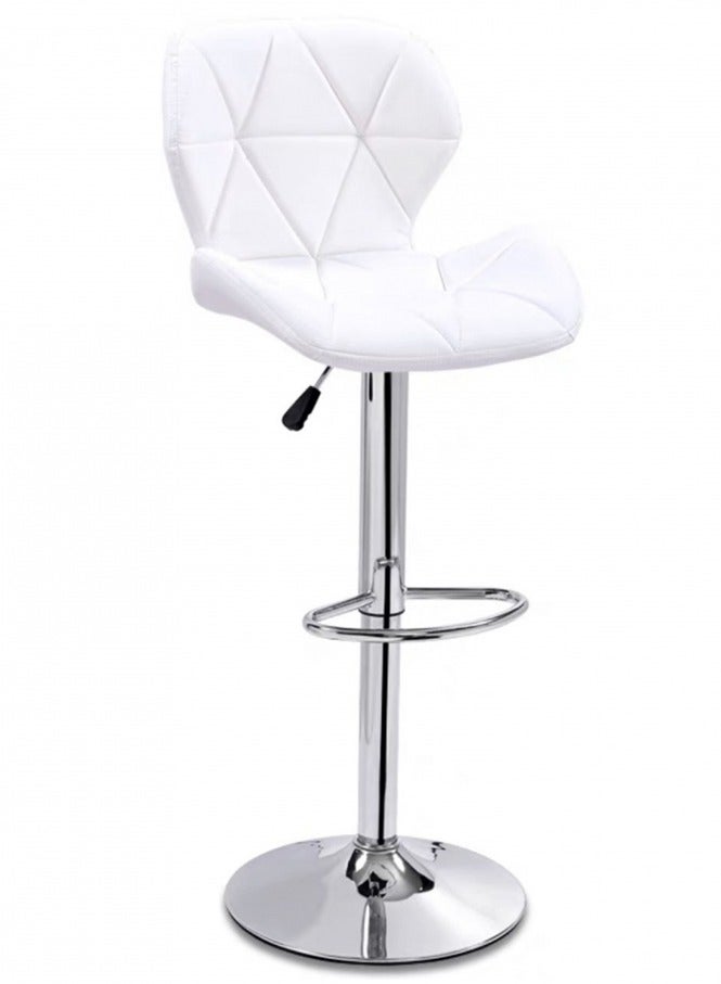 ميبل لديكور المنزل Maple Home High Bar Chair Counter Stool Leather 360° Roating Armless Backrest Stainless Steel Legs Footrest Restaurant Pub Living Furniture  - Image 1