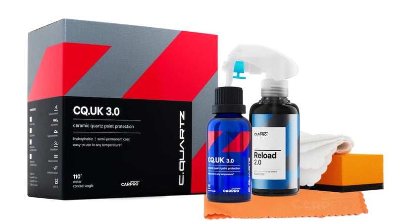 CARPRO CQUARTZ UK 3.0 - Ceramic Coating for Cars, Quartz Based Nanotechnology, Bonds to Paint, Glass, Metal and Plastic - (50ml Kit w/Reload 2.0) - Image 1