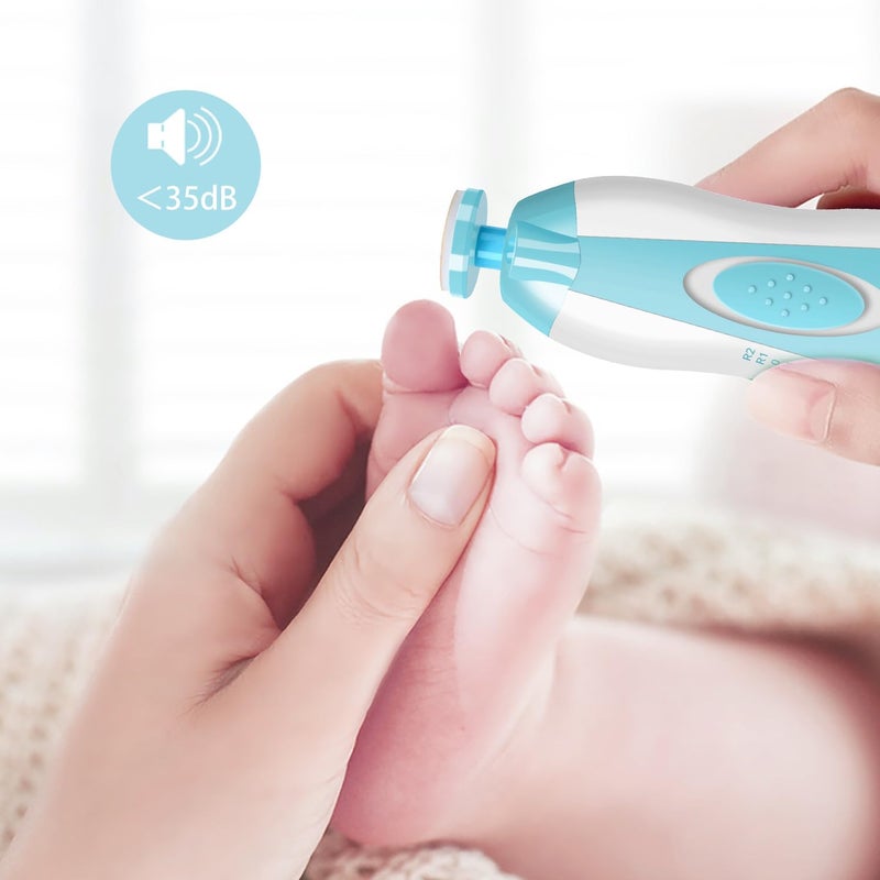 FANSIDI Electric Baby Nail File Replacement Pads- Electric Baby Nail Trimmer Clipper Sandpaper Pads (Blue) - Image 5