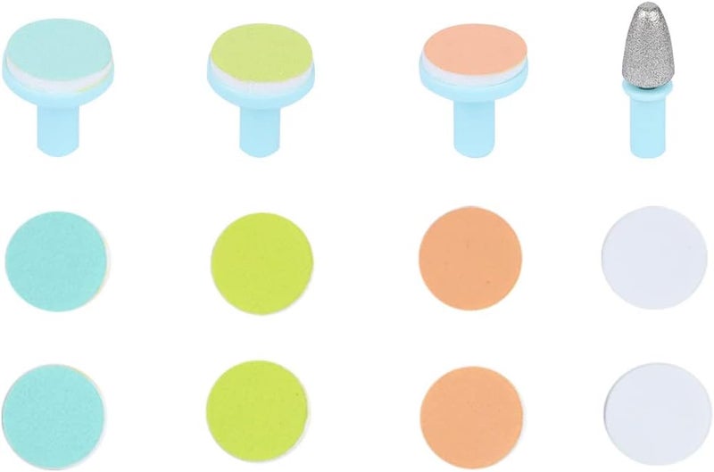 FANSIDI Electric Baby Nail File Replacement Pads- Electric Baby Nail Trimmer Clipper Sandpaper Pads (Blue) - Image 1