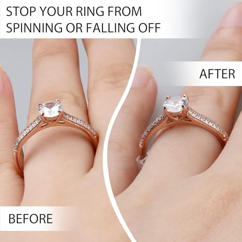 Eiito Ring Sizers for Loose Rings, Eiito Ring Size Adjuster Spacers or Tightener, Invisible Guards, 6 Sizes Fitter, Resizer Fit Almost Any Rings, Reduces Size by 0.5-1.5 - Image 5
