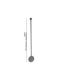 NIBEMINENT Stainless Steel 304 Cocktail Stirrer Round Tag [Black] trumpet-Round brand stirring rod 