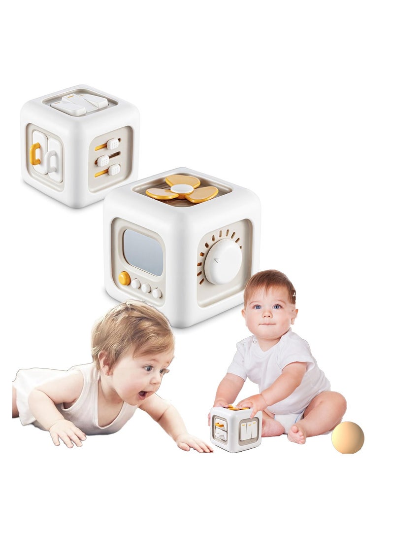KASTWAVE Toy Rubik's Cube, Toddler Busy Cube -Educational Travel Toy for 1-3-Year-Olds, Promotes Fine Motor Skill Development, Ideal 1st Birthday Gift for 12-month-olds - Image 1