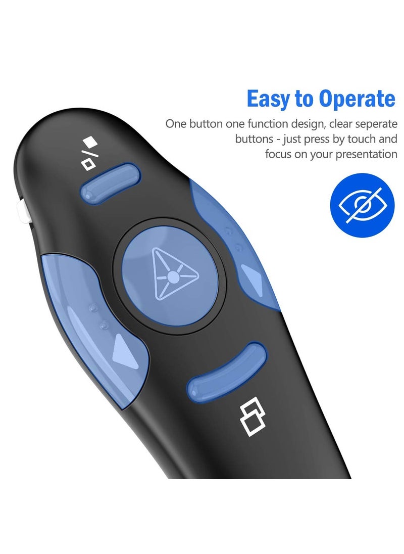DinoFire Presentation Remote Clicker, Wireless Presenter for PowerPoint Presentation Remote, RF 2.4GHz USB for Mac, Keynote, Computer, Laptop  - Image 4