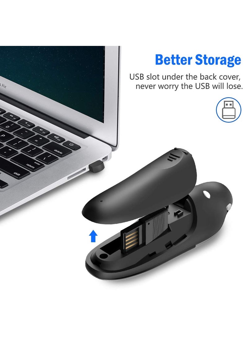 DinoFire Presentation Remote Clicker, Wireless Presenter for PowerPoint Presentation Remote, RF 2.4GHz USB for Mac, Keynote, Computer, Laptop  - Image 5