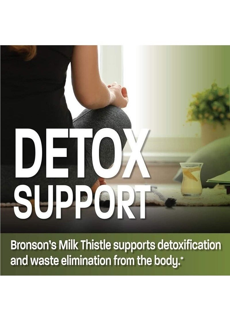 Milk Silymarin Milk Thistle Extract 1000mg 120 Veg Capsules - Image 4