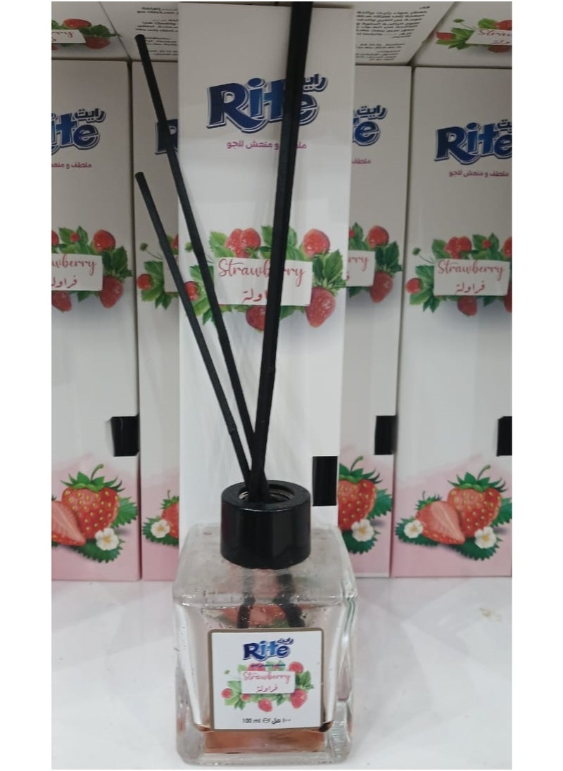 Rite Rite Strawberry Reed Diffuser – Lush Aroma of Ripe Strawberries for a Blissful Home  - Image 2