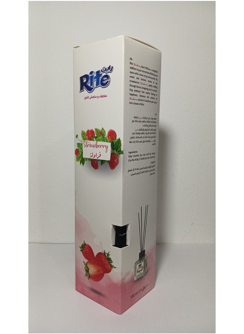 Rite Rite Strawberry Reed Diffuser – Lush Aroma of Ripe Strawberries for a Blissful Home  - Image 4