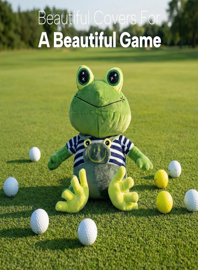 barudan golf Animal Style Golf Driver Headcover, Green Frog Golf Club Head Covers for 1 Wood 460cc, 450cc fits for All Brand Gifts for Golfer - Image 4