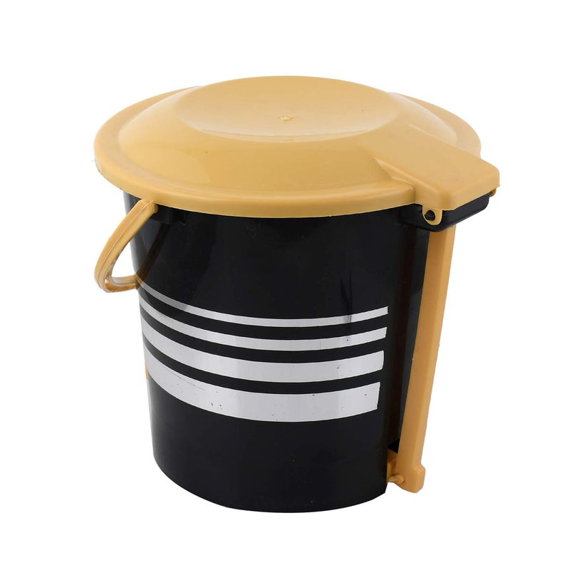 Kuber Industries Kuber Industries Plastic Dustbin Garbage Bin with Handle 5 litres Yellow CTKTC43041 Standard  - Image 2