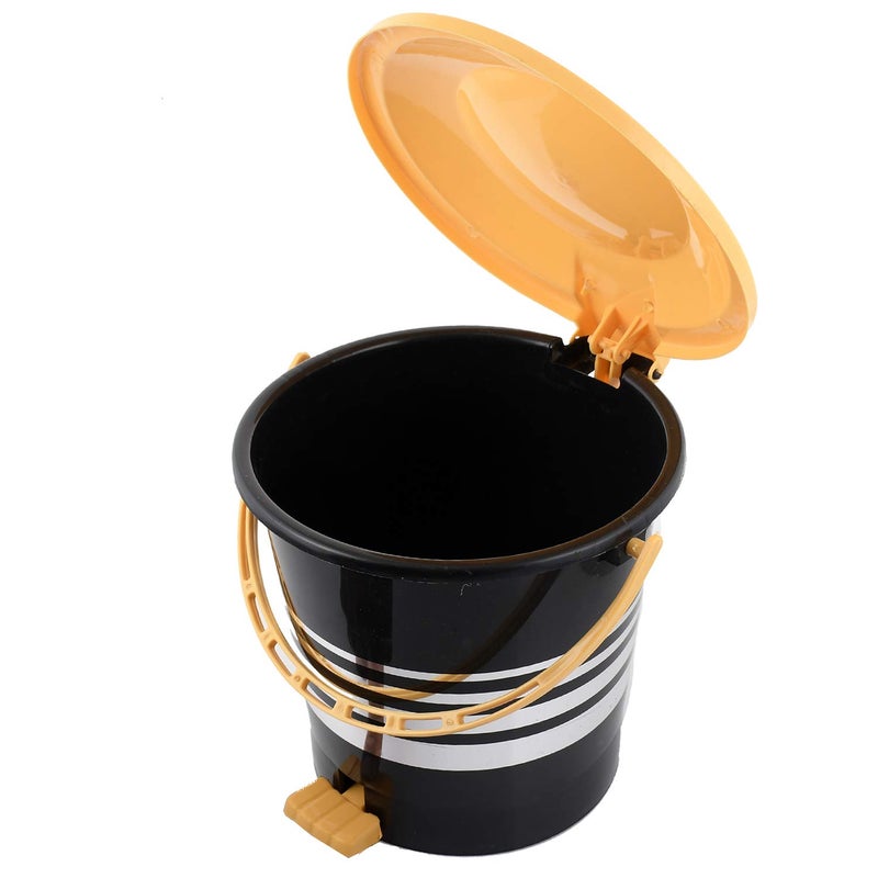 Kuber Industries Kuber Industries Plastic Dustbin Garbage Bin with Handle 5 litres Yellow CTKTC43041 Standard  - Image 4