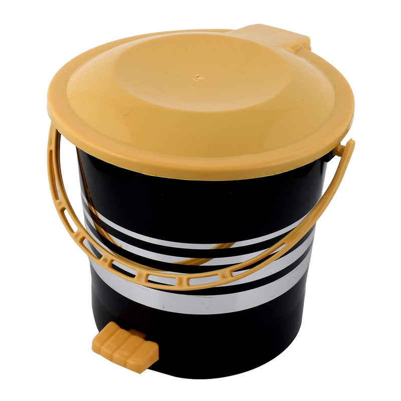 Kuber Industries Kuber Industries Plastic Dustbin Garbage Bin with Handle 5 litres Yellow CTKTC43041 Standard  - Image 3