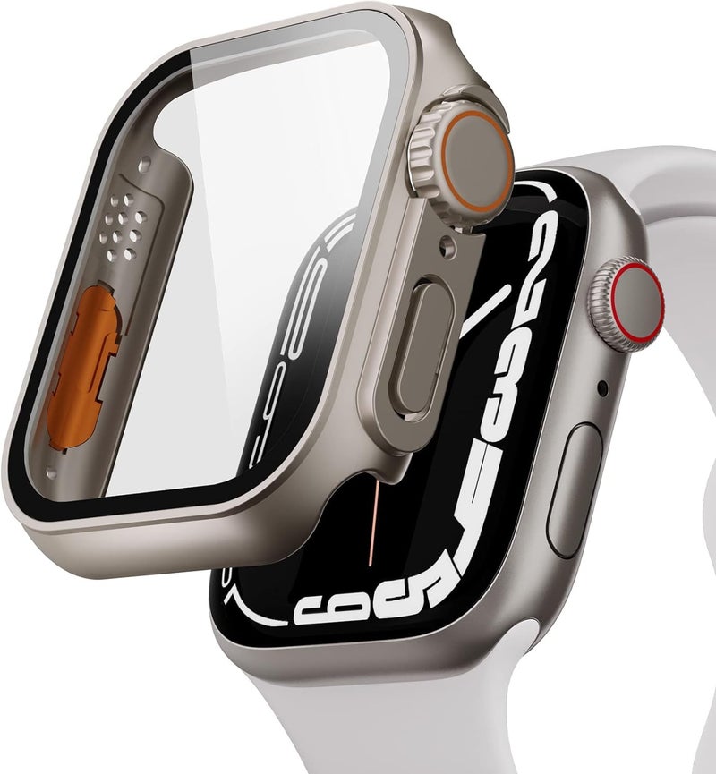 Meyaar Case for Apple Watch Series 9 8 7 45mm Screen Protector Case, Change to Ultra 49mm Cover with Screen Protector for iWatch Series 9, 8 and 7 (45mm) - Image 1