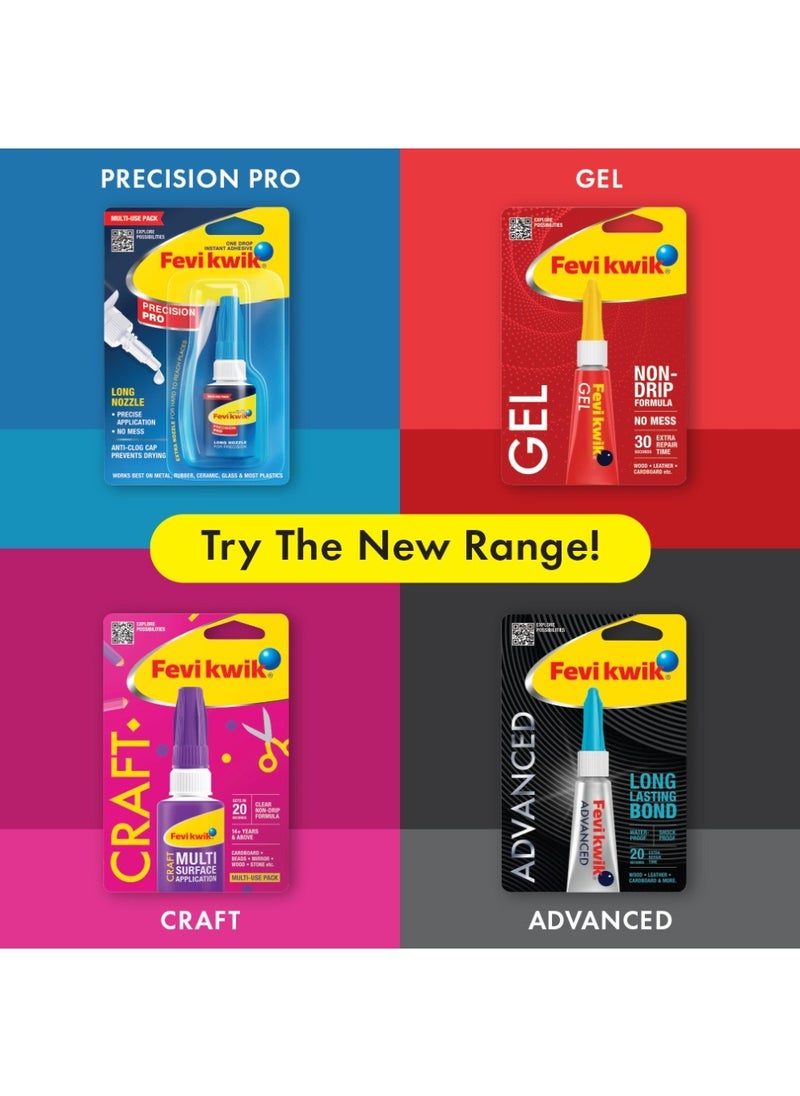 Pidilite - Fevikwik Gel | Instant glue for repair | No spillage | Clear non drip formula | Extra repair time | Easy to use - Image 1