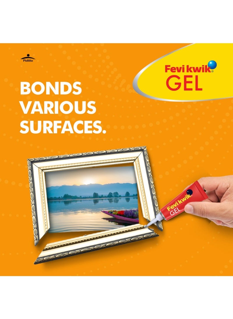 Pidilite - Fevikwik Gel | Instant glue for repair | No spillage | Clear non drip formula | Extra repair time | Easy to use - Image 1