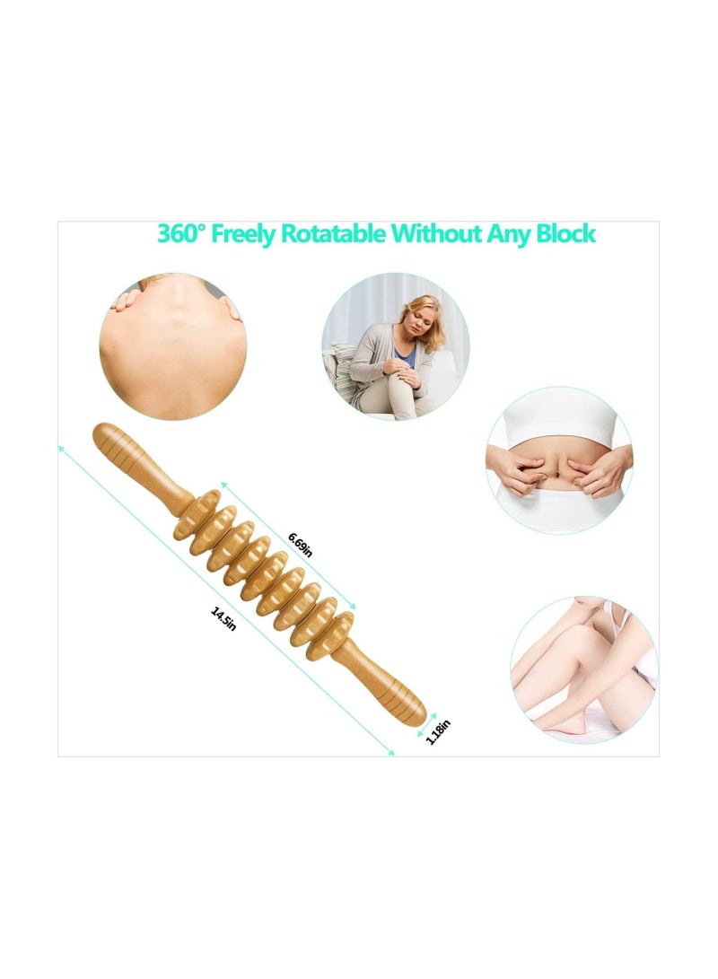 4 Pcs Wood Therapy Massage Tools For Body Shaping Lymphatic Drainage Massager Wooden Massage Roller Anti Cellulite Massager Body Sculpting Tools Set - Image 4