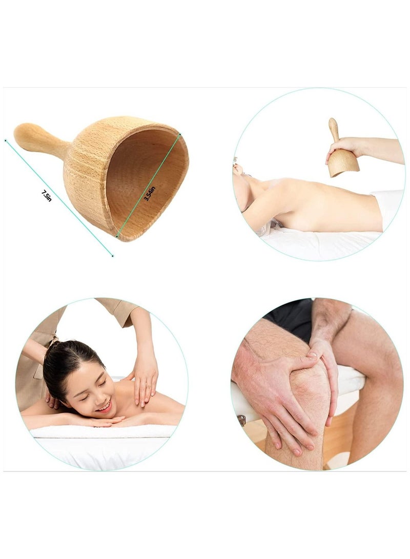 4 Pcs Wood Therapy Massage Tools For Body Shaping Lymphatic Drainage Massager Wooden Massage Roller Anti Cellulite Massager Body Sculpting Tools Set - Image 5