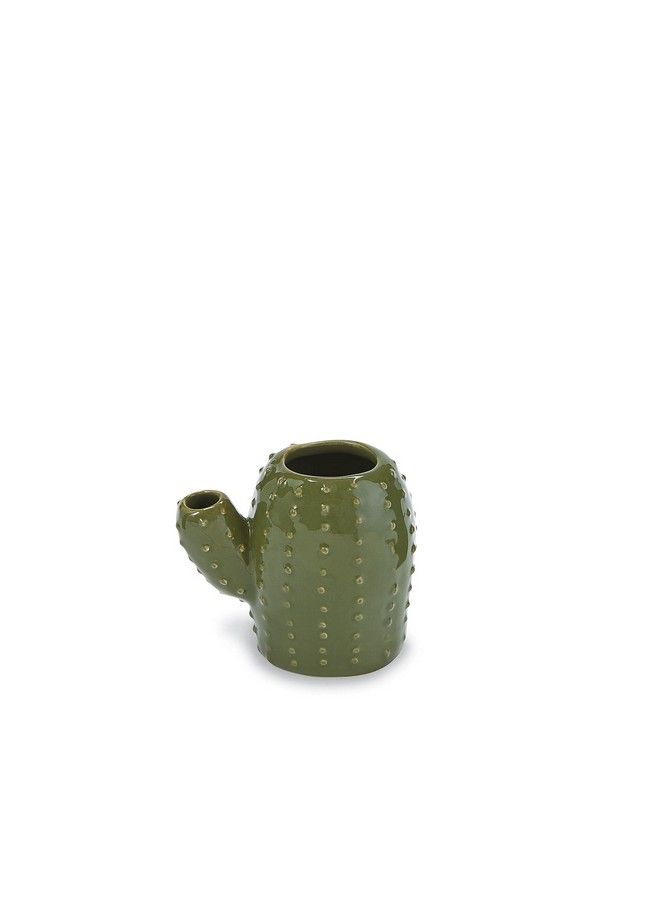 mud pie Small Cactus Ceramic Vase Green - Image 1