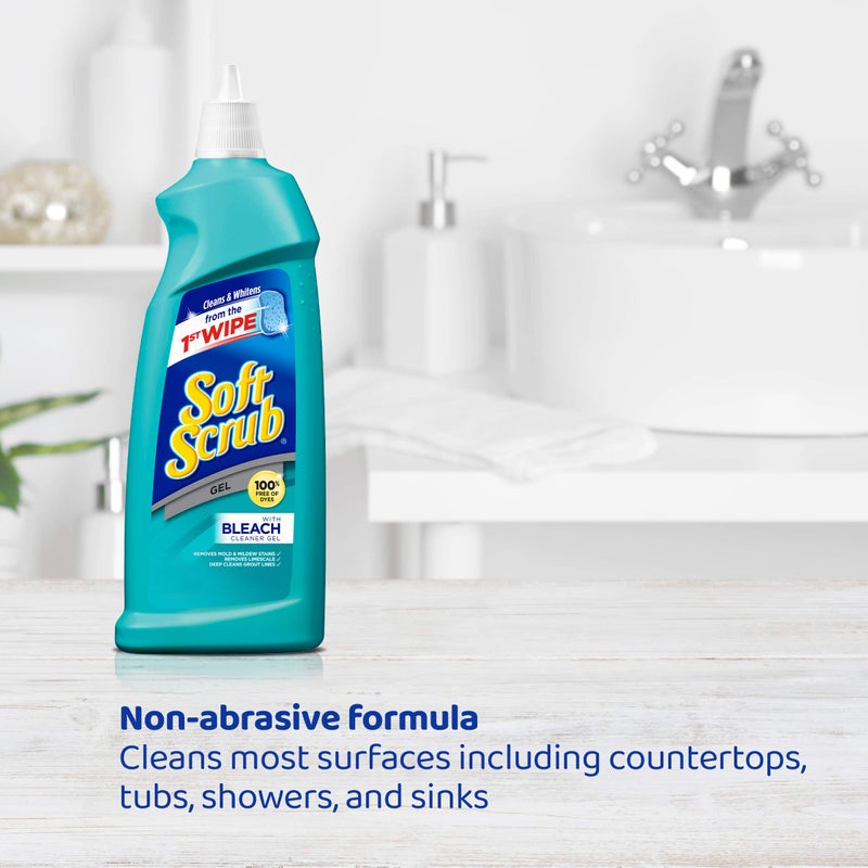 Soft Scrub with Bleach Cleaner Gel, 28.6 Fluid Ounces - Image 4