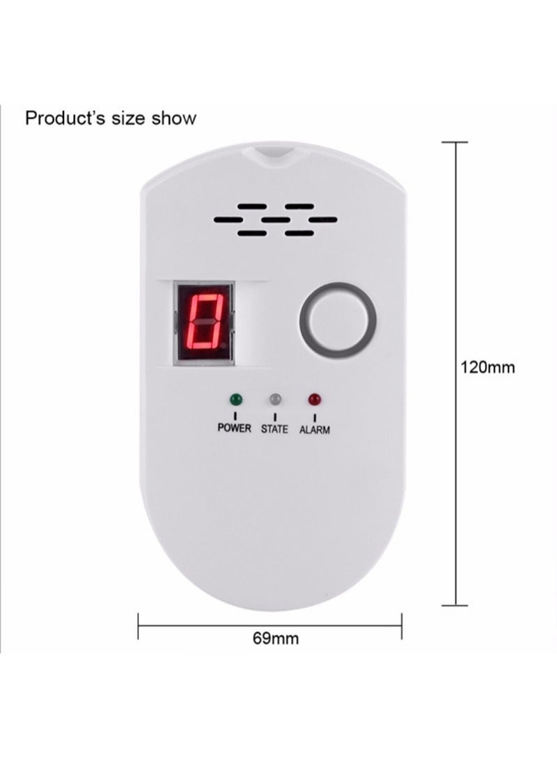 Gas Detector Ultra-Sensitive Digital Display Gas Detector Flammable Gas Pipeline Alarm Sensor