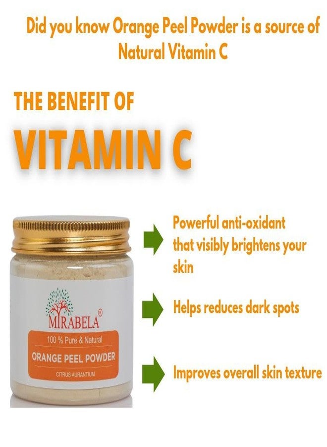 Mirabela Orange Peel Powder | Face Pack for Glowing Skin, Tan Removal, 100% Pure, Natural, Vitamin C Rich, 100 g - Image 4
