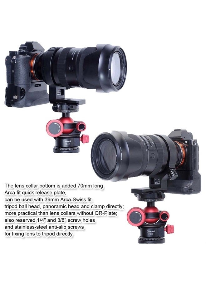 iShoot Metal Lens Collar Tripod Mount Ring Compatible with Tamron 50-400mm f/4.5-6.3 Di III VXD A067, Lens Support Holder Bracket Bottom is Arca-Swiss Fit Quick Release Plate Dovetail Groove - Image 5