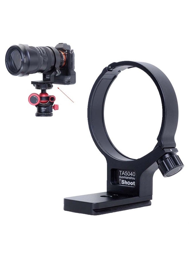 iShoot Metal Lens Collar Tripod Mount Ring Compatible with Tamron 50-400mm f/4.5-6.3 Di III VXD A067, Lens Support Holder Bracket Bottom is Arca-Swiss Fit Quick Release Plate Dovetail Groove - Image 1