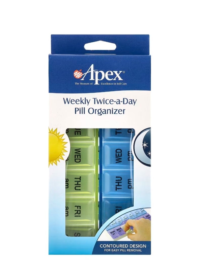 APEX Weekly Twice-A-Day Pill Organizer 1 Pill Organizer  - Image 1