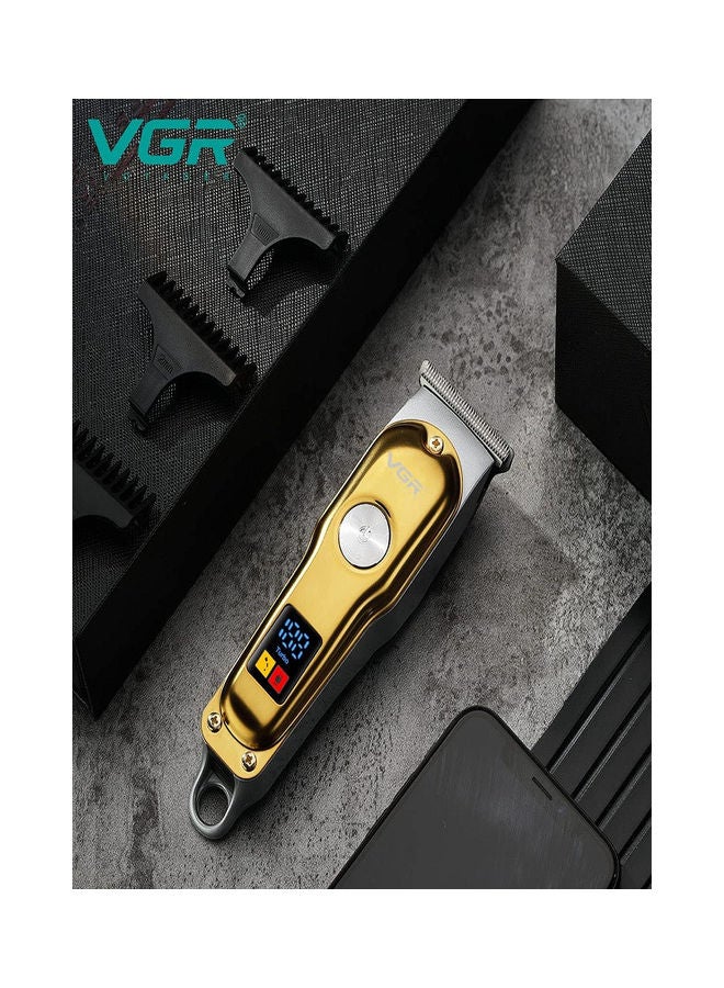 VGR V-290 Professional Electric Rechargeable LED Display Hair Trimmer Gold - Image 5